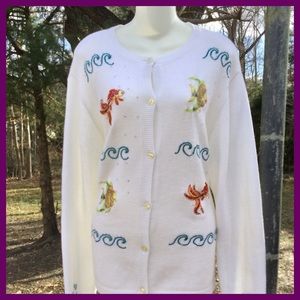 Fishy Cardigan, sz L